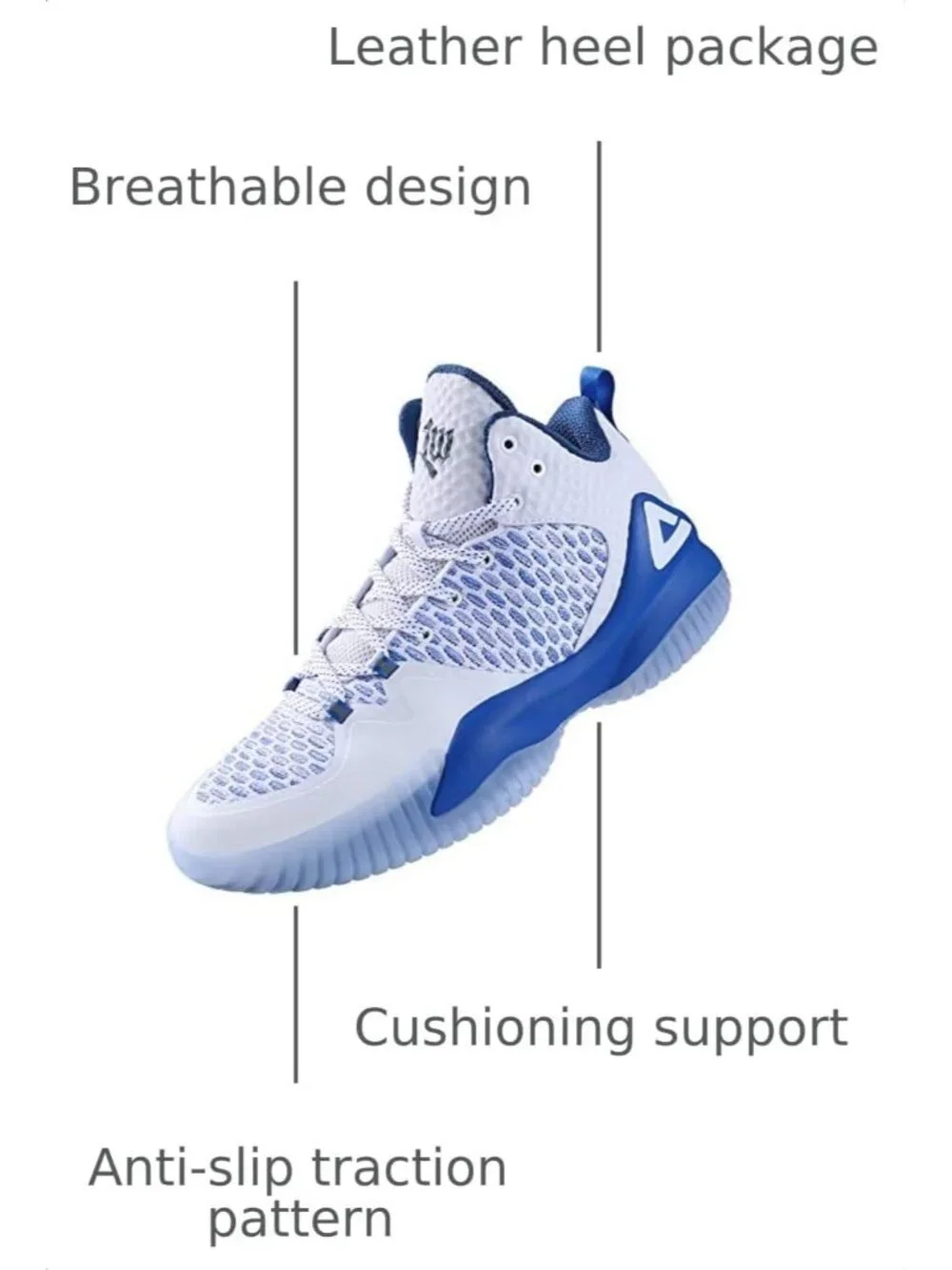 Men's Cerulean Cloud Lou Williams Streetball Outdoor Breathable Basketball Shoes